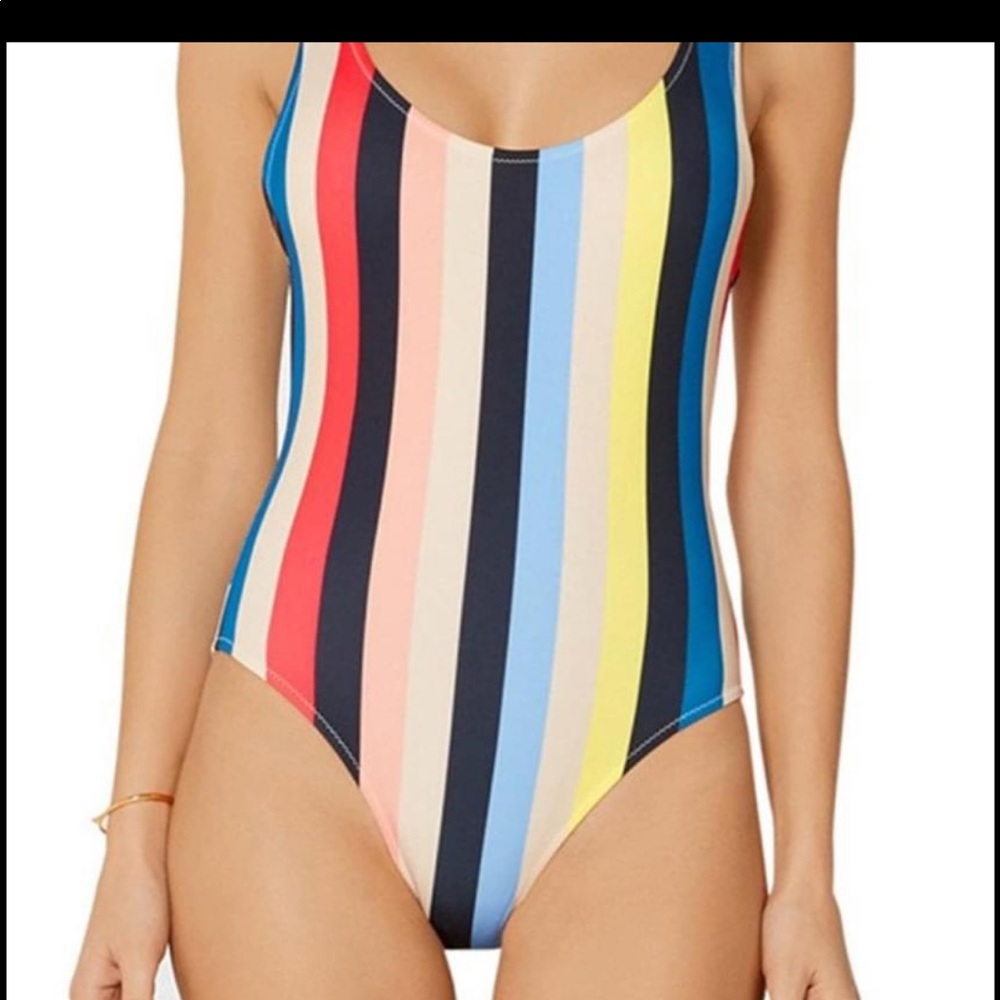 Striped One Piece Bathingsuit